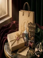 مبخرة أنفاس العود الفاخرة من Quorvella، طقم خشبي بتصميم دبل كلر عصري مع نقوش فضية دقيقة وقاعدة مطابقة، تحفة ديكور شرقية أنيقة